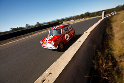 20;6-June-2009;Australia;Greg-Wakefield;Group-N;Historic-Touring-Cars;Morgan-Park-Raceway;Morris-Cooper-S;QLD;Queensland;Warwick;auto;classic;historic;motorsport;racing;sky;vintage;wide-angle