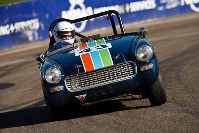 43;1966-Austin-Healey-Sprite;25-July-2009;Australia;Don-Bartley;FOSC;Festival-of-Sporting-Cars;Group-S;NSW;Narellan;New-South-Wales;Oran-Park-Raceway;auto;classic;historic;motorsport;racing;super-telephoto;vintage