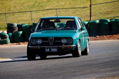 1;1974-Alfetta-Sedan;25-July-2009;AR1800;Australia;FOSC;Festival-of-Sporting-Cars;NSW;Narellan;New-South-Wales;Oran-Park-Raceway;Pat-Curda;Regularity;auto;motorsport;racing;super-telephoto