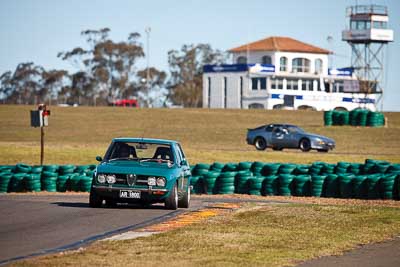 1;1974-Alfetta-Sedan;25-July-2009;AR1800;Australia;FOSC;Festival-of-Sporting-Cars;NSW;Narellan;New-South-Wales;Oran-Park-Raceway;Pat-Curda;Regularity;auto;motorsport;racing;super-telephoto