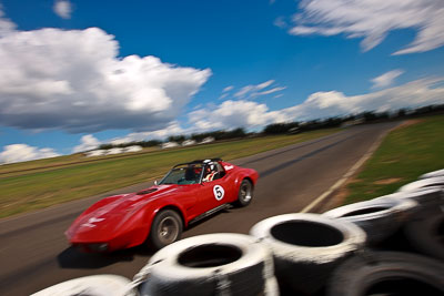 5;1974-Chevrolet-Corvette;30-October-2009;Australia;FOSC;Festival-of-Sporting-Cars;Mal-Rixon;NSW;New-South-Wales;Regularity;Wakefield-Park;auto;classic;historic;motion-blur;motorsport;racing;vintage;wide-angle