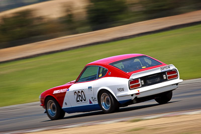 260;1974-Datsun-260Z;31-October-2009;Australia;FOSC;Festival-of-Sporting-Cars;Group-S;James-Flett;NSW;New-South-Wales;Sports-Cars;Wakefield-Park;auto;classic;historic;motion-blur;motorsport;racing;super-telephoto;vintage