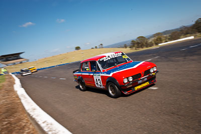 43;1-November-2009;Australia;Improved-Production;Mark-Larmour;NSW;NSW-State-Championship;NSWRRC;Narellan;New-South-Wales;Oran-Park-Raceway;Triumph-Dolomite-Sprint;auto;motorsport;racing;wide-angle