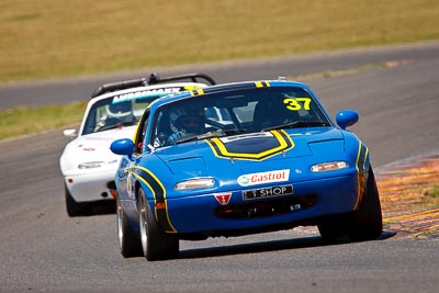 37;1-November-2009;Australia;Corey-Stevens;Mazda-MX‒5;Mazda-MX5;Mazda-Miata;NSW;NSW-State-Championship;NSWRRC;Narellan;New-South-Wales;Oran-Park-Raceway;Paul-Keefer;Production-Sports-Cars;auto;motorsport;racing;super-telephoto