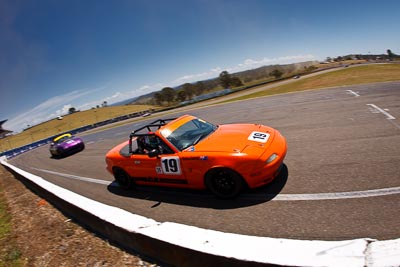 19;1-November-2009;Australia;Mazda-MX‒5;Mazda-MX5;Mazda-Miata;NSW;NSW-State-Championship;NSWRRC;Narellan;New-South-Wales;Oran-Park-Raceway;Peter-Lacey;Production-Sports-Cars;Robin-Lacey;auto;fisheye;motorsport;racing