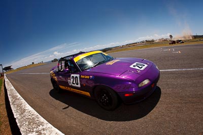 20;1-November-2009;Australia;Mazda-MX‒5;Mazda-MX5;Mazda-Miata;NSW;NSW-State-Championship;NSWRRC;Narellan;New-South-Wales;Oran-Park-Raceway;Peter-Lacey;Production-Sports-Cars;Robin-Lacey;auto;fisheye;motorsport;racing