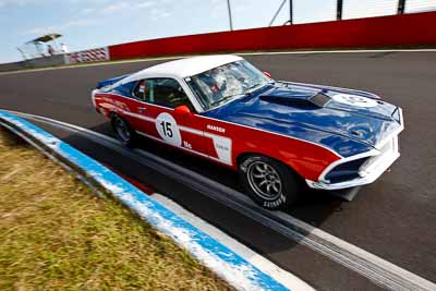 15;1969-Ford-Mustang;3-April-2010;Australia;Bathurst;Darryl-Hansen;FOSC;Festival-of-Sporting-Cars;Historic-Touring-Cars;Mt-Panorama;NSW;New-South-Wales;auto;classic;motorsport;racing;vintage;wide-angle