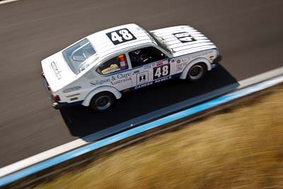 48;1980-Isuzu-Gemini-PF50;3-April-2010;Australia;Bathurst;FOSC;Festival-of-Sporting-Cars;Kerry-Post;Mt-Panorama;NSW;New-South-Wales;auto;motion-blur;motorsport;racing;wide-angle