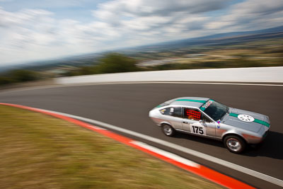 175;1977-Alfa-Romeo-GTV;3-April-2010;Australia;Bathurst;FOSC;Festival-of-Sporting-Cars;Historic-Sports-Cars;Mt-Panorama;NSW;New-South-Wales;Urs-Muller;auto;classic;clouds;motion-blur;motorsport;racing;sky;vintage;wide-angle