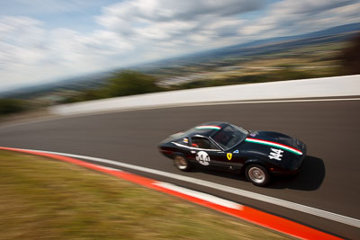 144;1971-Ferrari-365-GTC4;3-April-2010;Australia;Bathurst;FOSC;Festival-of-Sporting-Cars;Historic-Sports-Cars;Mt-Panorama;NSW;New-South-Wales;TBB12;Trevor-Bassett;auto;classic;clouds;motion-blur;motorsport;racing;sky;vintage;wide-angle