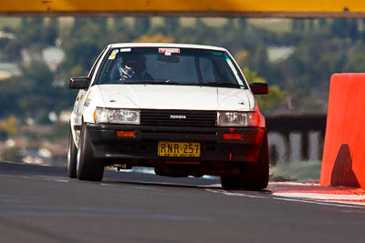 97;1985-Toyota-Sprinter-AE86;3-April-2010;Australia;Bathurst;Eddie-Swat;FOSC;Festival-of-Sporting-Cars;Mt-Panorama;NSW;New-South-Wales;RNR257;Regularity;auto;motorsport;racing;super-telephoto