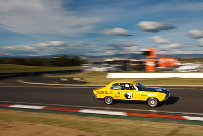 21;01686H;1970-Holden-Torana-GTR-XU‒2;4-April-2010;Australia;Bathurst;FOSC;Festival-of-Sporting-Cars;Mt-Panorama;NSW;New-South-Wales;Regularity;Ron-Klein;auto;clouds;motion-blur;motorsport;racing;sky;wide-angle