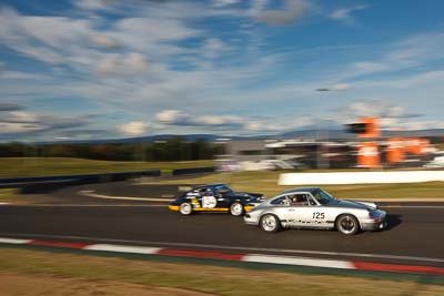 125;1975-Porsche-911;4-April-2010;Australia;Bathurst;David-Dodds;FOSC;Festival-of-Sporting-Cars;Mt-Panorama;NSW;New-South-Wales;Regularity;auto;clouds;motion-blur;motorsport;racing;sky;wide-angle