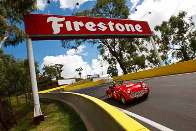 175;1958-Triumph-TR3A;5-April-2010;AKN47U;Australia;Bathurst;Bill-Revill;FOSC;Festival-of-Sporting-Cars;Mt-Panorama;NSW;New-South-Wales;Regularity;auto;motorsport;racing;wide-angle