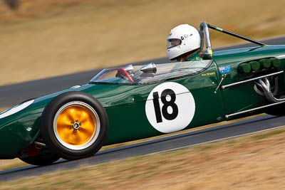 18;1960-Lotus-18-FJ;24-July-2010;Australia;Group-M;Historic-Racing-Cars;Kim-Shearn;Morgan-Park-Raceway;QLD;Queensland;Warwick;auto;motorsport;racing;super-telephoto