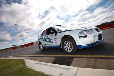 23;30-July-2010;ARC;Australia;Australian-Rally-Championship;Bruce-Fullerton;Caloundra;Evo-6;Hugh-Reardon‒Smith;Mitsubishi-Lancer;Mitsubishi-Lancer-Evolution-VI;QLD;Queensland;Sunshine-Coast;auto;clouds;motorsport;racing;shakedown;sky;wide-angle