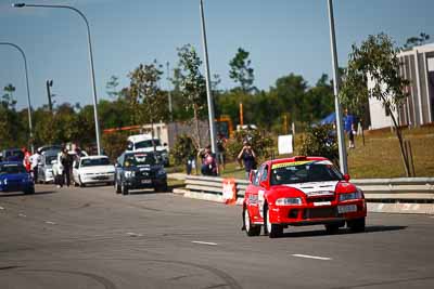 25;30-July-2010;ARC;Australia;Australian-Rally-Championship;Caitlin-Earley;Caloundra;Evo-6;Mike-Bailey;Mitsubishi-Lancer;Mitsubishi-Lancer-Evolution-VI;QLD;Queensland;Sunshine-Coast;auto;motorsport;racing;shakedown;telephoto