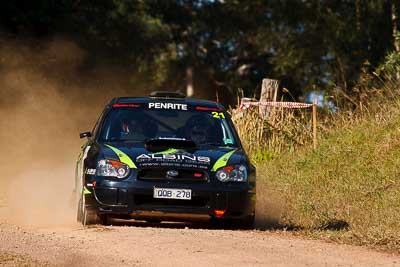 21;31-July-2010;ARC;Australia;Australian-Rally-Championship;Imbil;Mark-Fawcett;QLD;Queensland;Simon-Ellis;Subaru-Impreza-WRX-STI;Sunshine-Coast;auto;motorsport;racing;super-telephoto