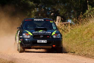 21;31-July-2010;ARC;Australia;Australian-Rally-Championship;Imbil;Mark-Fawcett;QLD;Queensland;Simon-Ellis;Subaru-Impreza-WRX-STI;Sunshine-Coast;auto;motorsport;racing;super-telephoto