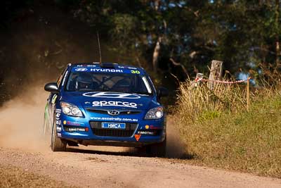 30;31-July-2010;ARC;Australia;Australian-Rally-Championship;Harvey-Smith;Hyundai-i30-CRDi;Imbil;Mick-Gillett;QLD;Queensland;Sunshine-Coast;auto;motorsport;racing;super-telephoto