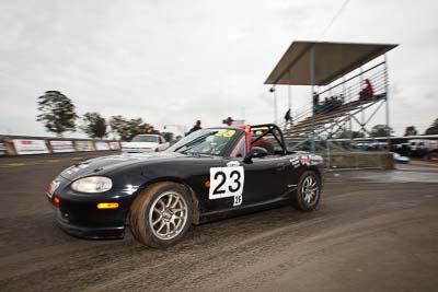 23;26-September-2010;Australia;Ben-Cook;Mazda-MX‒5;Mazda-MX5;Mazda-Miata;Mike-Calcutt;Morgan-Park-Raceway;QLD;Queensland;Warwick;auto;motorsport;racing;wide-angle