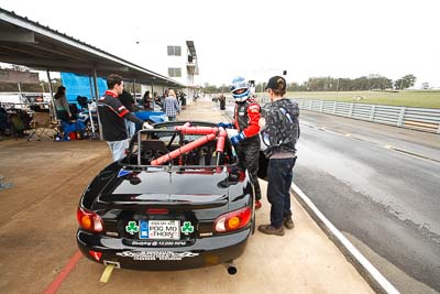 94;26-September-2010;Ashley-Miller;Australia;Dark-Horse-Racing;Geoff-Marsh;Mazda-MX‒5;Mazda-MX5;Mazda-Miata;Morgan-Park-Raceway;QLD;Queensland;Warwick;auto;motorsport;racing;wide-angle