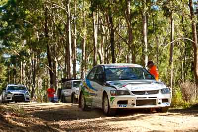 7;11-May-2011;7;APRC;Asia-Pacific-Rally-Championship;Australia;David-Green;IROQ;Imbil;International-Rally-Of-Queensland;Mitsubishi-Lancer-Evolution-IX;Nathan-Quinn;QLD;Queensland;Sunshine-Coast;auto;motorsport;racing;telephoto;testing