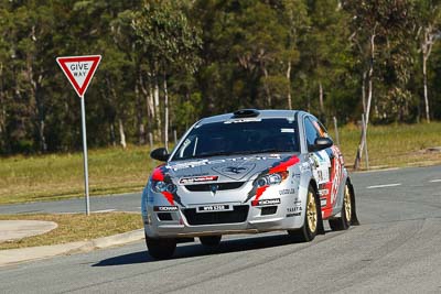 16;13-May-2011;16;APRC;Akira-Bamba;Asia-Pacific-Rally-Championship;Australia;Caloundra;IROQ;International-Rally-Of-Queensland;Proton-Cusco-Rally-Team;Proton-Satria-Neo;QLD;Queensland;Sunshine-Coast;Takahiro-Yasui;auto;motorsport;racing;shakedown;telephoto