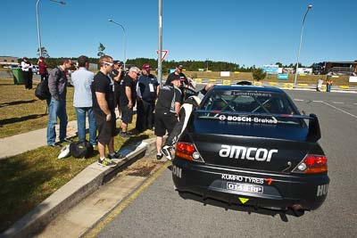 19;13-May-2011;19;ARC;Activ-RallySport;Australia;Australian-Rally-Championship;Caloundra;IROQ;International-Rally-Of-Queensland;Justin-Dowel;Matt-Lee;Mitsubishi-Lancer-Evolution-IX;QLD;Queensland;Sunshine-Coast;auto;motorsport;racing;shakedown;wide-angle