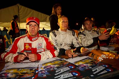 13-May-2011;APRC;Alister-McRae;Asia-Pacific-Rally-Championship;Australia;Caloundra;IROQ;International-Rally-Of-Queensland;Mark-Higgins;QLD;Queensland;Sunshine-Coast;auto;motorsport;night;portrait;racing;wide-angle