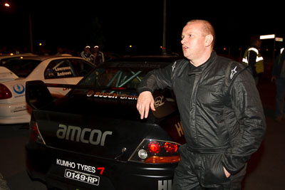 13-May-2011;ARC;Activ-RallySport;Australia;Australian-Rally-Championship;Caloundra;IROQ;International-Rally-Of-Queensland;Justin-Dowel;QLD;Queensland;Sunshine-Coast;auto;motorsport;night;portrait;racing;wide-angle