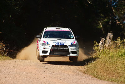 18;14-May-2011;APRC;Akiko-Nakagawa;Asia-Pacific-Rally-Championship;Atsushi-Masumura;Australia;IROQ;Imbil;International-Rally-Of-Queensland;Mitsubishi-Lancer-Evolution-X;QLD;Queensland;Sunshine-Coast;Super-Alex-Troop;auto;motorsport;racing;super-telephoto