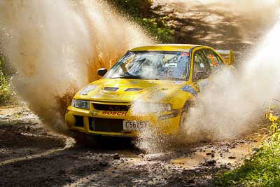 25;14-May-2011;25;ARC;Australia;Australian-Rally-Championship;Hugh-Reardon‒Smith;IROQ;Imbil;International-Rally-Of-Queensland;John-Goasdoue;Mitsubishi-Lancer-Evolution-VI;QLD;Queensland;Sunshine-Coast;auto;motorsport;racing;telephoto