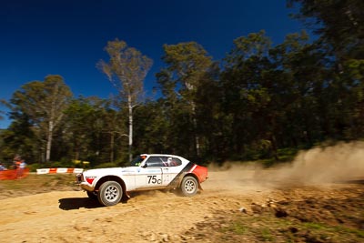 75;14-May-2011;75;Australia;Australian-Classic-Rally-Championship;Cameron-Reeves;Ford-Capri-Perana;IROQ;Imbil;International-Rally-Of-Queensland;Paul-Darrouzet;QLD;Queensland;Sunshine-Coast;auto;motorsport;racing;special-stage;wide-angle