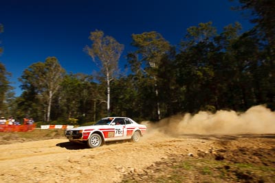 76;14-May-2011;76;Australia;Australian-Classic-Rally-Championship;Chris-Harbeck;IROQ;Imbil;International-Rally-Of-Queensland;John-Blake;QLD;Queensland;Sunshine-Coast;Toyota-Celica;auto;motorsport;racing;special-stage;wide-angle