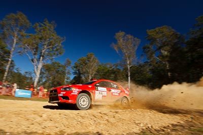 3;14-May-2011;3;APRC;Asia-Pacific-Rally-Championship;Australia;Gaurav-Gill;Glen-Macneall;IROQ;Imbil;International-Rally-Of-Queensland;Mitsubishi-Lancer-Evolution-X;QLD;Queensland;Sunshine-Coast;Team-MRF;auto;motorsport;racing;special-stage;wide-angle