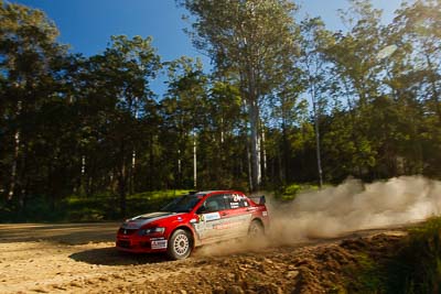 24;14-May-2011;24;ARC;Australia;Australian-Rally-Championship;Helen-Cheers;IROQ;Imbil;International-Rally-Of-Queensland;Michael-Boaden;Mitsubishi-Lancer-Evolution-IX;QLD;Queensland;Sunshine-Coast;auto;motorsport;racing;special-stage;wide-angle