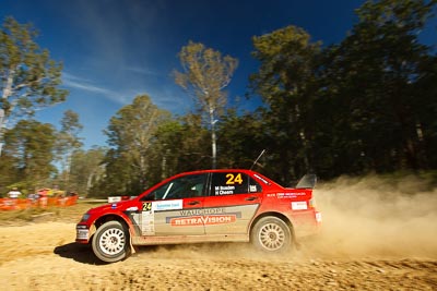 24;14-May-2011;24;ARC;Australia;Australian-Rally-Championship;Helen-Cheers;IROQ;Imbil;International-Rally-Of-Queensland;Michael-Boaden;Mitsubishi-Lancer-Evolution-IX;QLD;Queensland;Sunshine-Coast;auto;motorsport;racing;special-stage;wide-angle