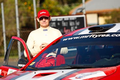 15-May-2011;APRC;Asia-Pacific-Rally-Championship;Australia;IROQ;Imbil;International-Rally-Of-Queensland;Mark-Stacey;QLD;Queensland;Sunshine-Coast;auto;motorsport;portrait;racing;service-park;telephoto