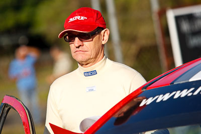 15-May-2011;APRC;Asia-Pacific-Rally-Championship;Australia;IROQ;Imbil;International-Rally-Of-Queensland;Mark-Stacey;QLD;Queensland;Sunshine-Coast;auto;motorsport;portrait;racing;service-park;telephoto