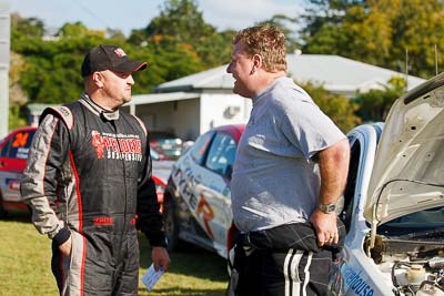 15-May-2011;ARC;Australia;Australian-Rally-Championship;IROQ;Imbil;International-Rally-Of-Queensland;Lee-Tierney;QLD;Queensland;Sachs-Rally-Team;Steven-Shepheard;Sunshine-Coast;auto;motorsport;portrait;racing;service-park;telephoto