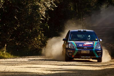 14;14;15-May-2011;APRC;Asia-Pacific-Rally-Championship;Australia;Daymon-Nicoli;Ford-Fiesta-ST;IROQ;Imbil;International-Rally-Of-Queensland;QLD;Queensland;Razvan-Vlad;Sunshine-Coast;auto;motorsport;racing;special-stage;telephoto