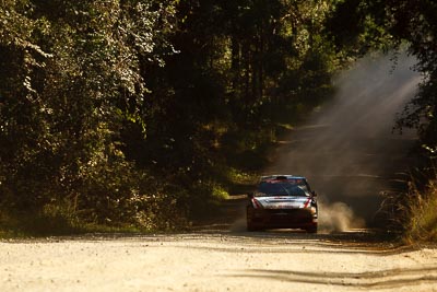 21;15-May-2011;21;ARC;Australia;Australian-Rally-Championship;IROQ;Imbil;International-Rally-Of-Queensland;Lee-Tierney;Mark-Pedder;Mitsubishi-Lancer-Evolution-IX;Pedders-Suspension;QLD;Queensland;Sunshine-Coast;auto;motorsport;racing;special-stage;telephoto