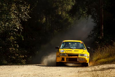 25;15-May-2011;25;ARC;Australia;Australian-Rally-Championship;Hugh-Reardon‒Smith;IROQ;Imbil;International-Rally-Of-Queensland;John-Goasdoue;Mitsubishi-Lancer-Evolution-VI;QLD;Queensland;Sunshine-Coast;auto;motorsport;racing;special-stage;telephoto