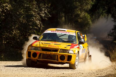 29;15-May-2011;29;ARC;Australia;Australian-Rally-Championship;Derek-Reynolds;IROQ;Imbil;International-Rally-Of-Queensland;Mitsubishi-Lancer-Evolution-V;QLD;Queensland;Ray-Baker;Sunshine-Coast;auto;motorsport;racing;special-stage;telephoto