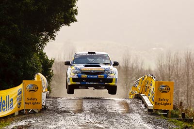 7;16-July-2011;7;APRC;Asia-Pacific-Rally-Championship;Ben-Atkinson;Emma-Gilmour;International-Rally-Of-Whangarei;NZ;New-Zealand;Northland;Rally;Subaru-Impreza-WRX-STI;Whangarei;auto;garage;motorsport;racing;special-stage;super-telephoto