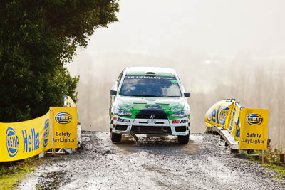 28;16-July-2011;APRC;Asia-Pacific-Rally-Championship;International-Rally-Of-Whangarei;John-Allen;Kingsley-Thompson;Mitsubishi-Lancer-Evolution-X;NZ;New-Zealand;Northland;Rally;Whangarei;auto;garage;motorsport;racing;special-stage;super-telephoto