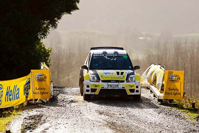 30;16-July-2011;30;APRC;Asia-Pacific-Rally-Championship;Bruce-McKenzie;Dave-Strong;Ford-Fiesta-S2000;International-Rally-Of-Whangarei;NZ;New-Zealand;Northland;Rally;Whangarei;auto;garage;motorsport;racing;special-stage;super-telephoto