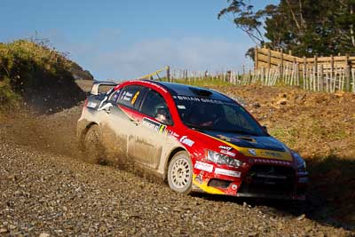 6;16-July-2011;6;APRC;Asia-Pacific-Rally-Championship;International-Rally-Of-Whangarei;Mitsubishi-Lancer-Evolution-X;NZ;New-Zealand;Northland;Rally;Richard-Mason;Sara-Mason;Soueast-Motor-Kumho-Team;Whangarei;auto;garage;motorsport;racing;special-stage;telephoto