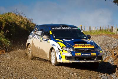 7;16-July-2011;7;APRC;Asia-Pacific-Rally-Championship;Ben-Atkinson;Emma-Gilmour;International-Rally-Of-Whangarei;NZ;New-Zealand;Northland;Rally;Subaru-Impreza-WRX-STI;Whangarei;auto;garage;motorsport;racing;special-stage;telephoto